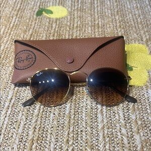 Ray-Ban Gold and Brown Gradient Sunglasses